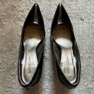 Kelly and Katie Black Patent Heels